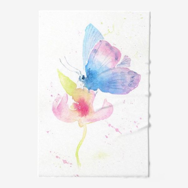 Полотенце «Бабочка на цветке»