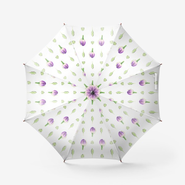 Зонт «Принт с бутонами тюльпана»