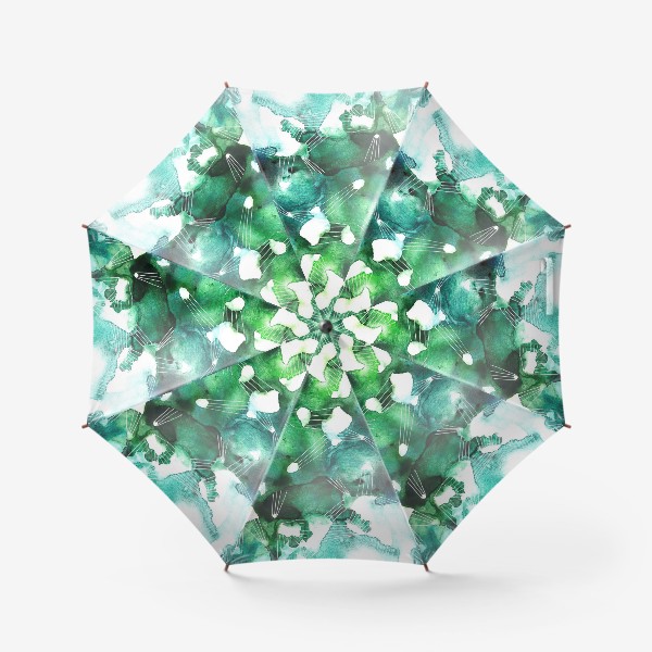 Зонт «Лучи на зеленом фоне.Абстракция»
