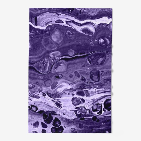 Полотенце &laquo;Абстракция фиолетовый жидкий акрил&raquo;