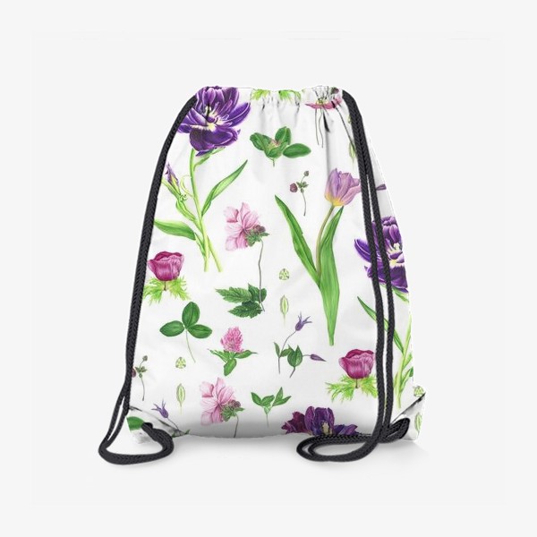 Рюкзак «Принт с весенними цветами»