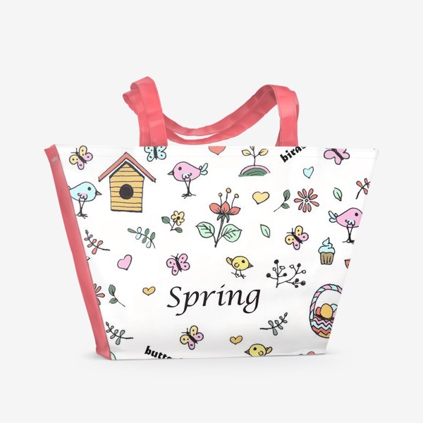 Пляжная сумка «Весна коллаж»