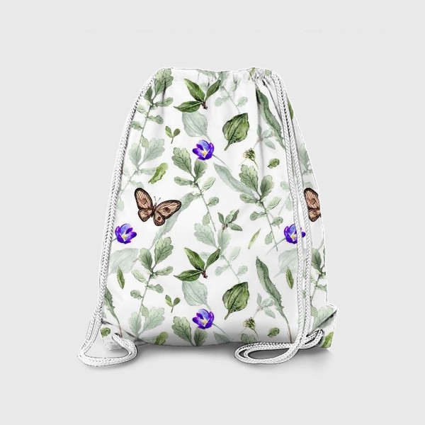 Рюкзак «Летние травы, цветы и бабочки»