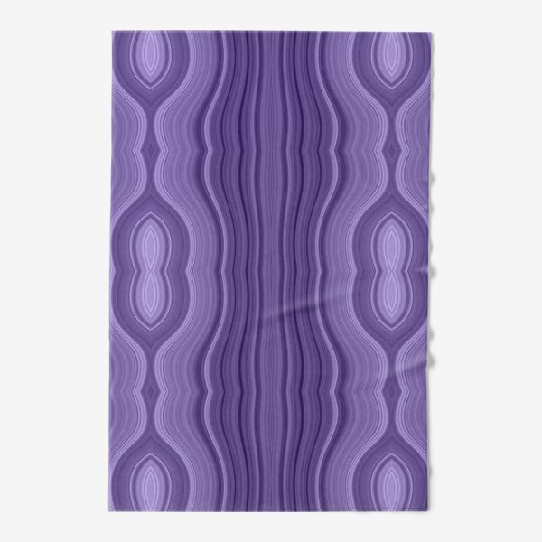 Полотенце «Фиолетовые волнистые линии»