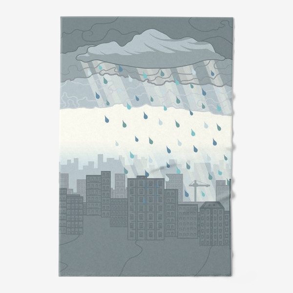 Полотенце «Дождь в городе»