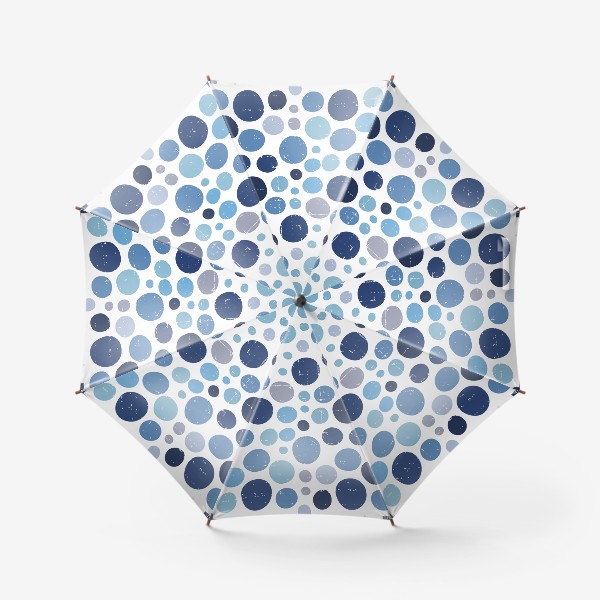 Зонт «Абстракция голубой горох с текстурой»