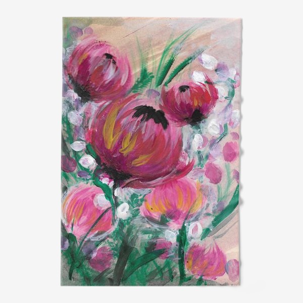 Полотенце «Розовые цветы»