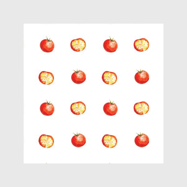 Скатерть «Помидорки, томаты (геометрический паттерн)»