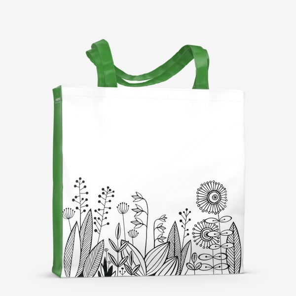 Сумка-шоппер «графика цветы»