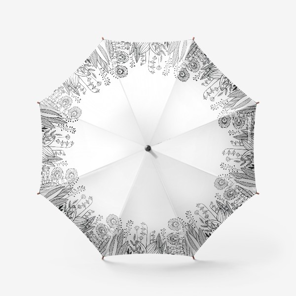 Зонт «графика цветы»