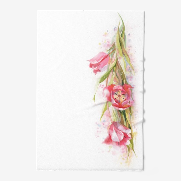 Полотенце «Тюльпаны розовые»