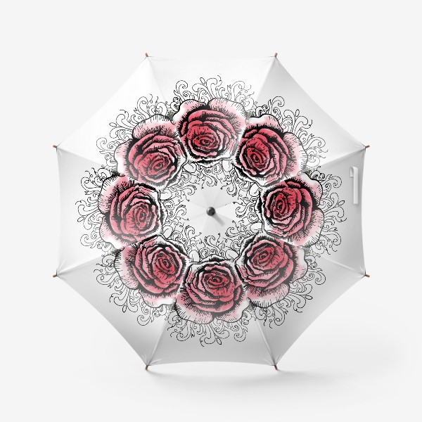Зонт «Роза в графике»