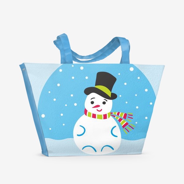 Пляжная сумка «Милый снеговик»