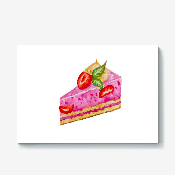 Холст «розовый торт»