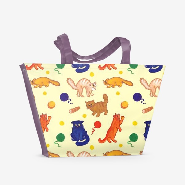 Пляжная сумка &laquo;Разноцветные коты&raquo;