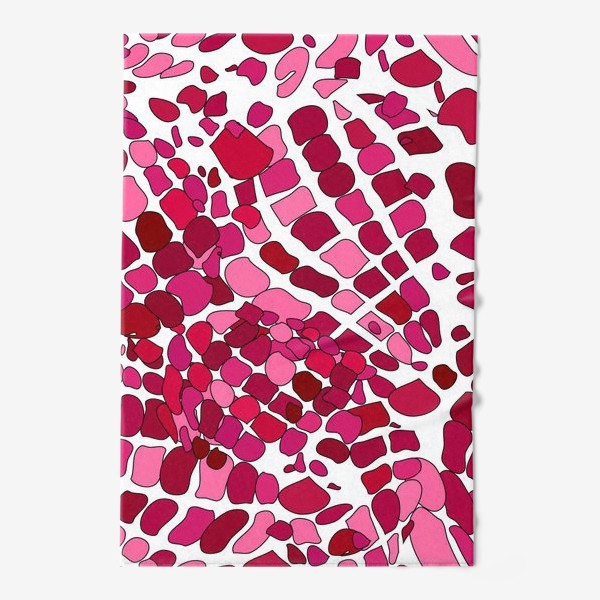 Полотенце «Розовый абстрактный узор»