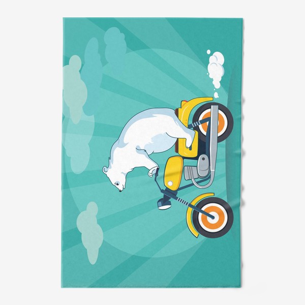 Полотенце «Медведь на мотоцикле»