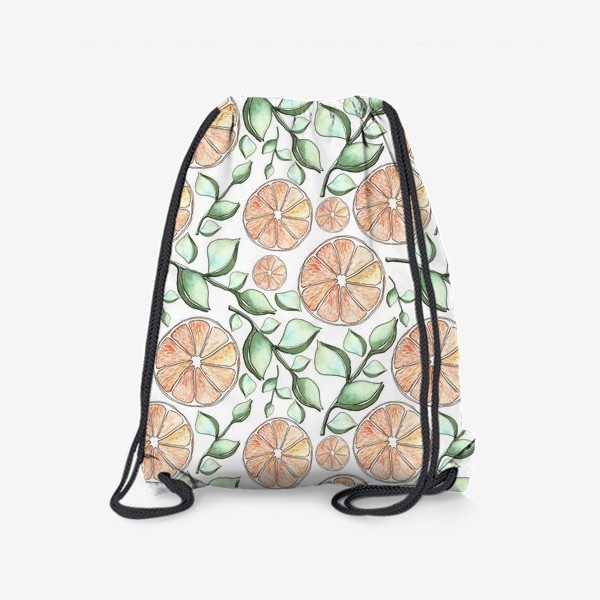 Рюкзак «Апельсины и листочки»