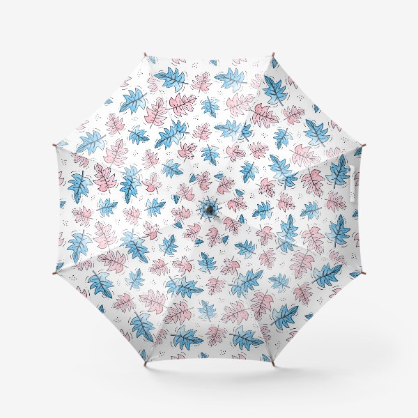 Зонт «Паттерн акварельные веточки,листья»