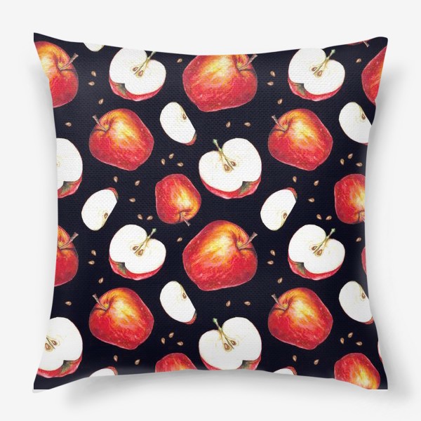 Подушка «Яблоки паттерн»