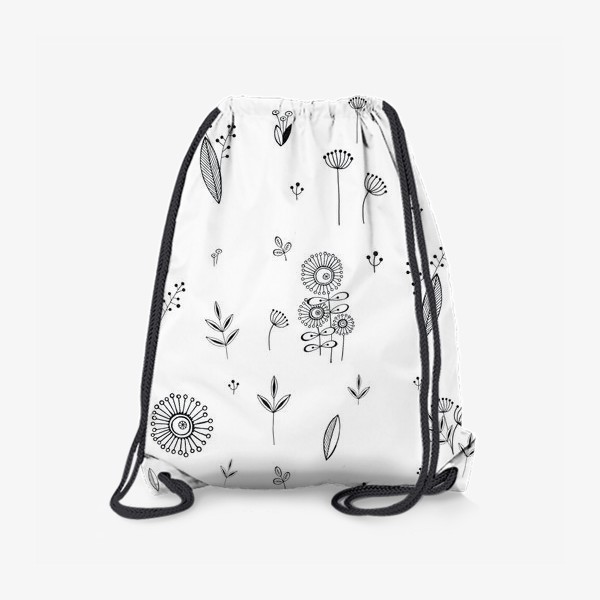 Рюкзак «Грграфика цветы и травы»