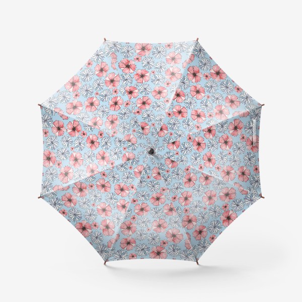 Зонт &laquo;Цветы акварельные&raquo;