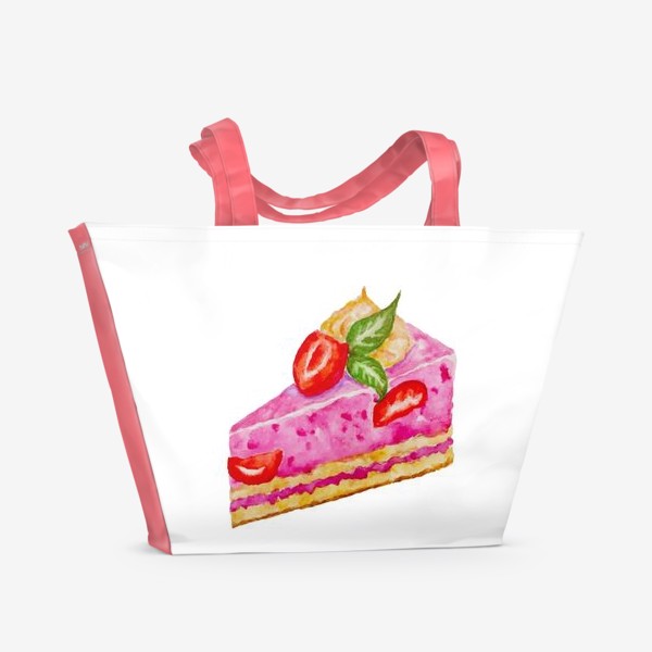 Пляжная сумка «розовый торт»
