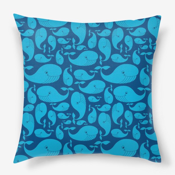 Подушка «Узор с китами»
