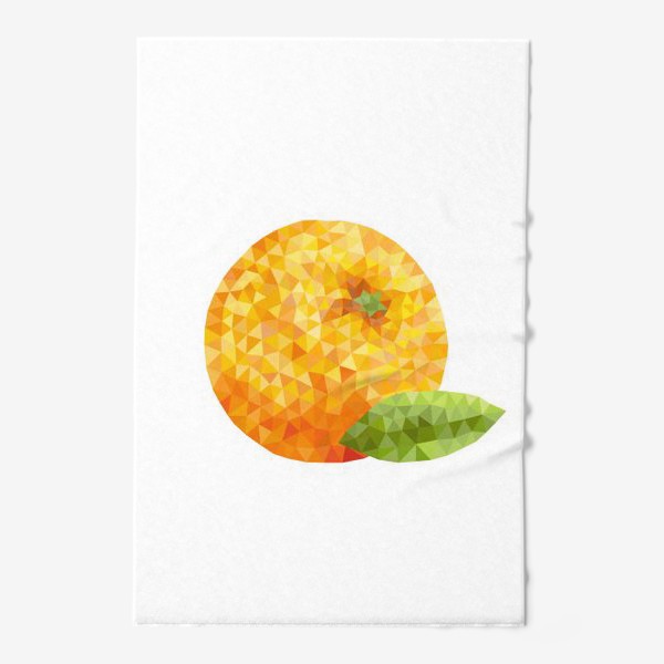 Полотенце «Апельсин в полигонах (Low poly orange)»