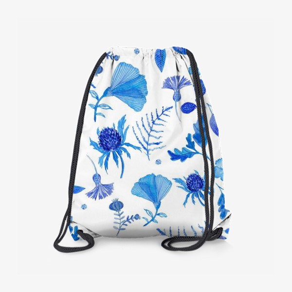 Рюкзак «Синие цветы (паттерн)»