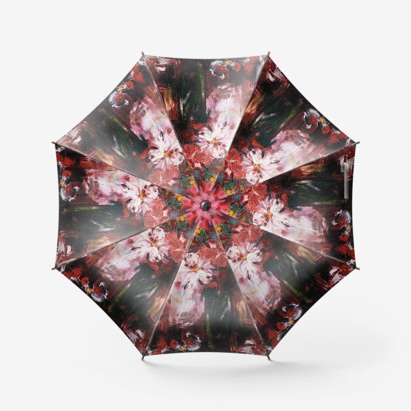 Зонт &laquo;алые цветы&raquo;