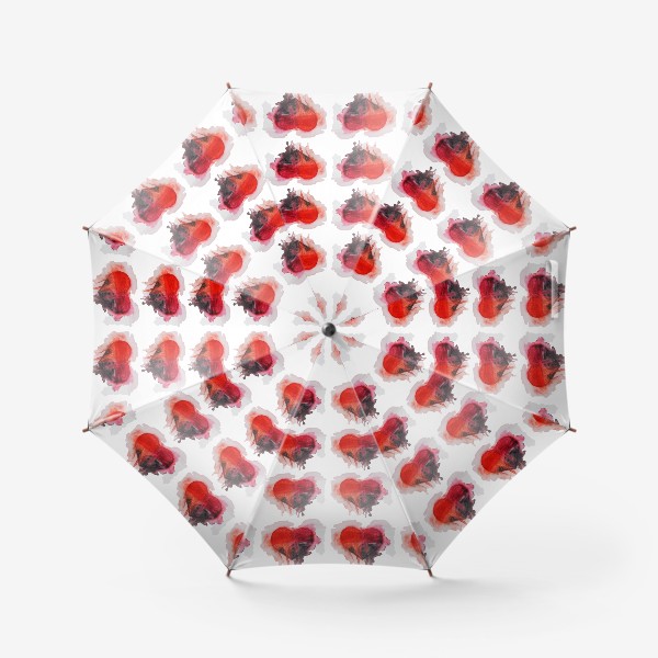 Зонт «паттерн из акварельных сердец»