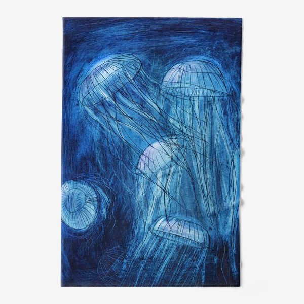 Полотенце &laquo;медузы в море&raquo;