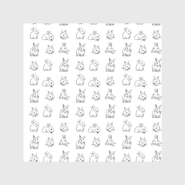 Шторы «Нежные графические кролики»