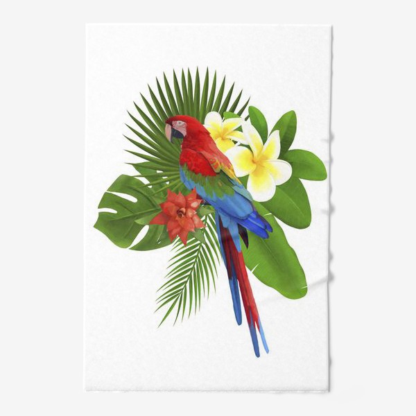 Полотенце «Попугай Ара в пальмовых листах»
