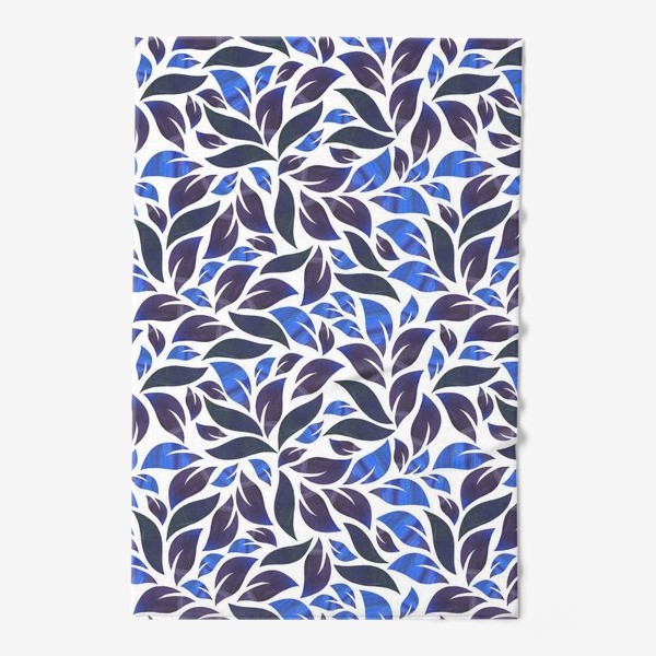 Полотенце «Синие листья»