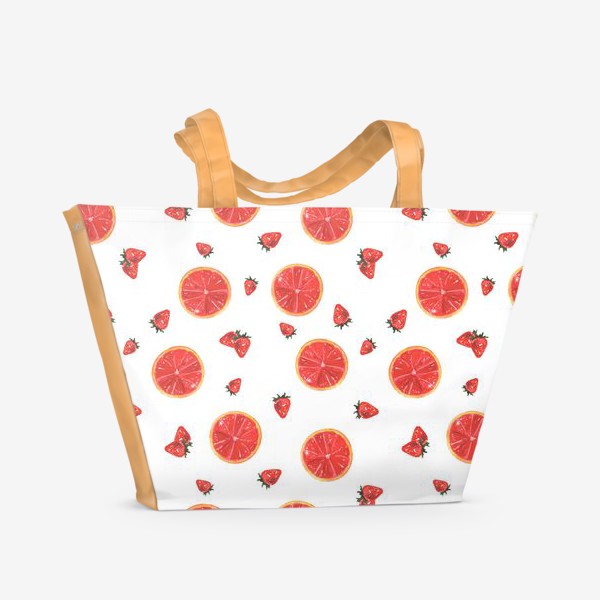 Пляжная сумка «Грейпфрут и клубника»