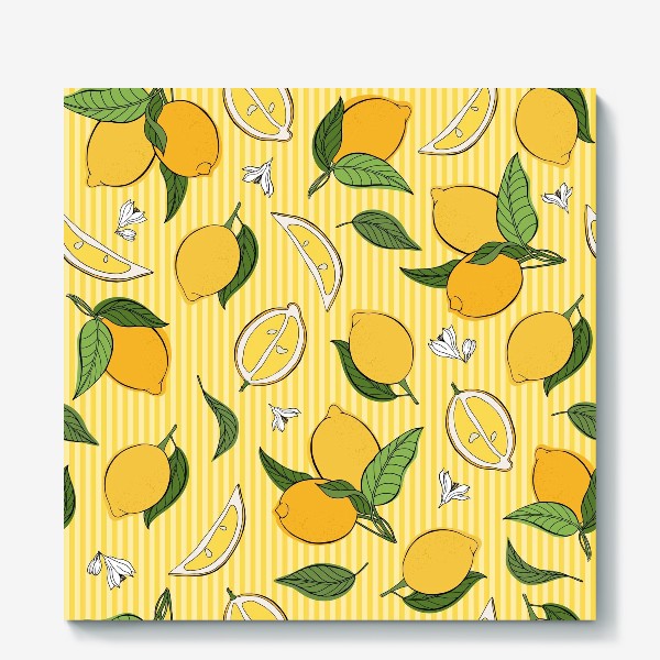 Холст «Який принт с лимонами»