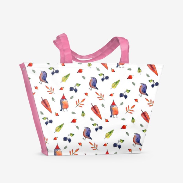 Пляжная сумка «Ягодные птички»