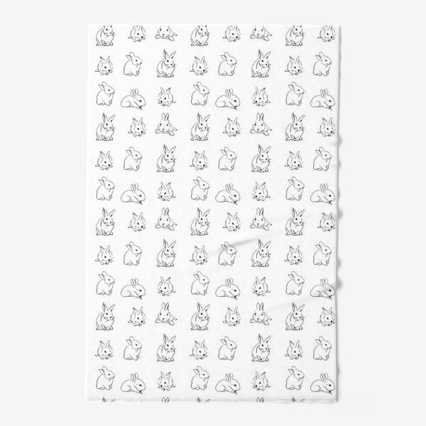 Полотенце «Нежные графические кролики»