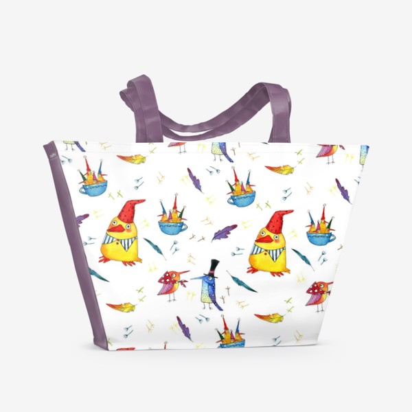 Пляжная сумка &laquo;Смешные птички &raquo;