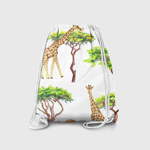 Рюкзак «Африканский паттерн с жирафами»