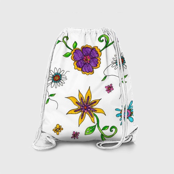 Рюкзак «Цветы орнамент»