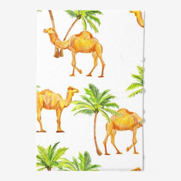Полотенце «Верблюды и пальмы»