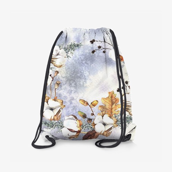 Рюкзак «Нежный венок с зимними растениями»