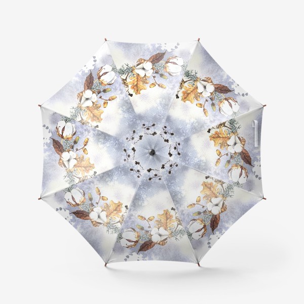 Зонт «Нежный венок с зимними растениями»