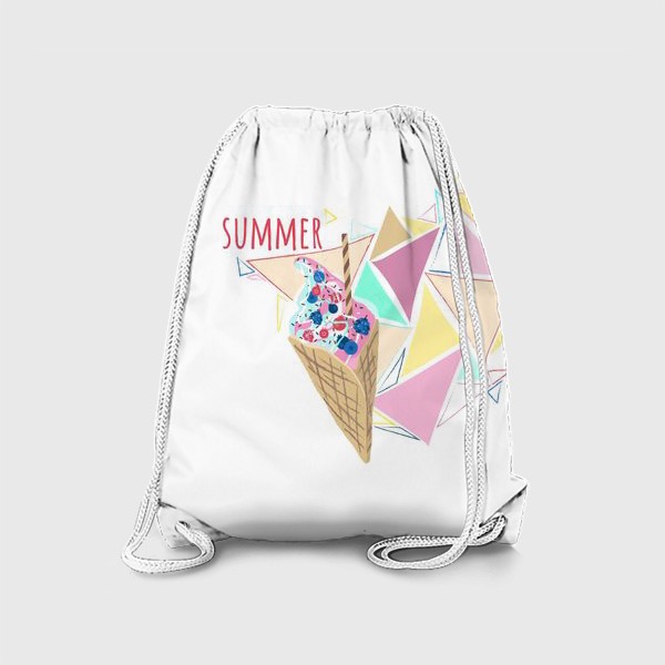 Рюкзак «Мороженое принт лето геометрия»