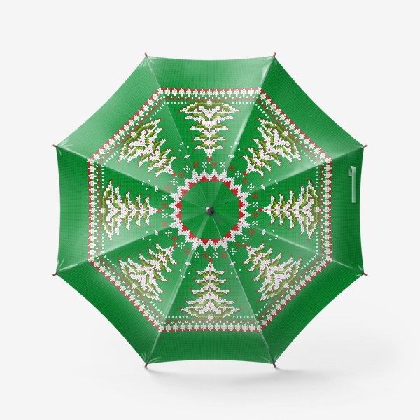 Зонт «Вязаная елка Новый год»