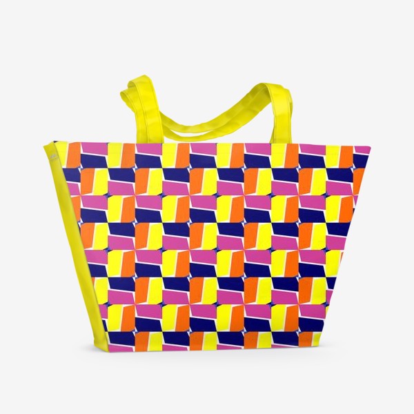 Пляжная сумка «Геометрия, мозаика, цвет»