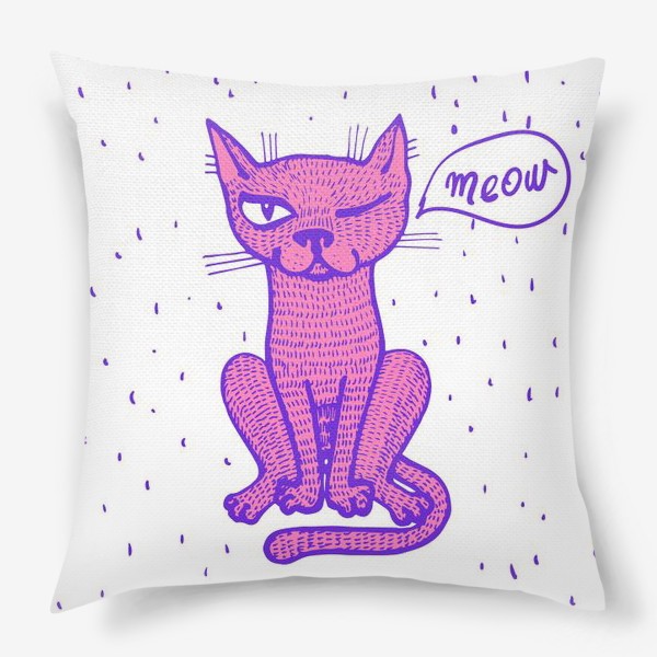 Подушка «подмигивающий кот»